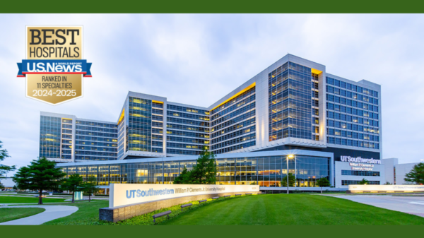 UT Southwestern once again ranked best hospital in DFW