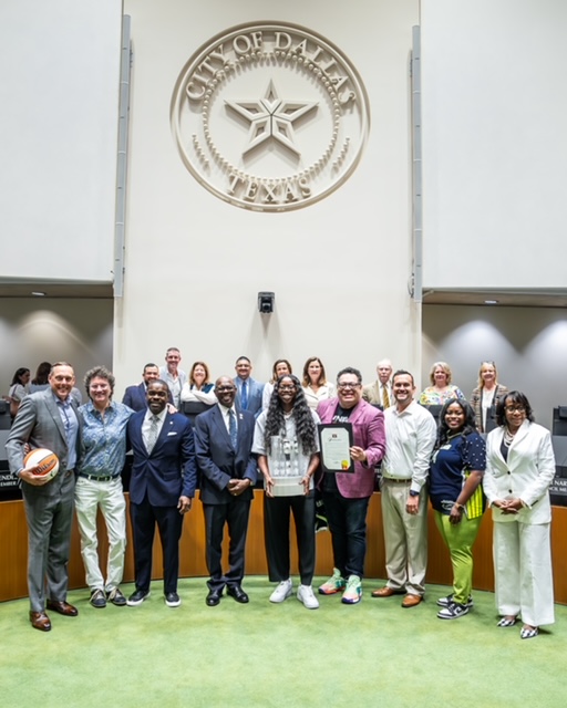 Dallas City Council Honor's Dallas Wings' Arike Ogunbowale