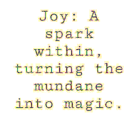 Poster. Joy. A spark withi