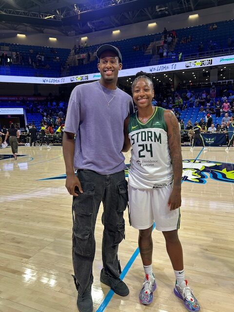 Dallas Mavericks O-Max Prosper and Seattle Storm's Jewell Loyd