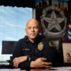 Dallas police Chief Eddie Garcia poses for a photo in his office at the Jack Evans Headquarters building in Dallas on Jan. 4, 2024.(Juan Figueroa / Staff Photographer)