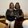 Sires Crown Founder_CEO LaShawn Johnson with door prize winner at launch event Oct. 26, 2024 in Plano, TX