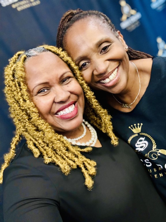 Texas Metro News Lifestyle & Culture Editor Eva D. Coleman with Sires Crown Founder_CEO LaShawn Johnson during launch event Oct. 26, 2024 in Plano, TX.