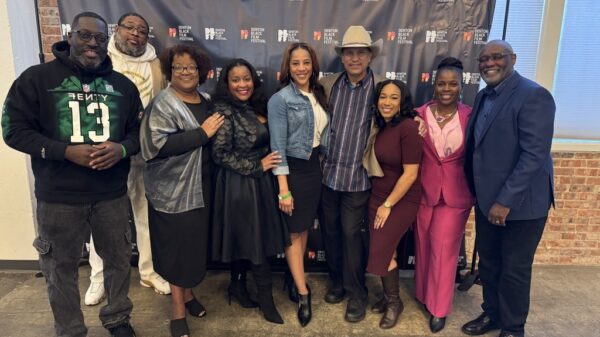 2-Group photo of Denton Black Film Festival honorary hosts and event participants during Media & Film Mixer on Dec. 8, 2024 in Denton, TX
