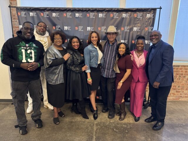 2-Group photo of Denton Black Film Festival honorary hosts and event participants during Media & Film Mixer on Dec. 8, 2024 in Denton, TX