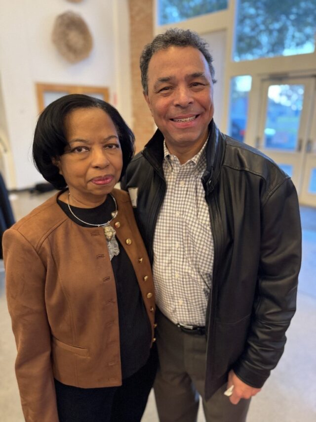 5-Neil Foote with wife Jane at Denton Black Film Festival Media & Film mixer Dec. 8, 2024 in Denton, TX