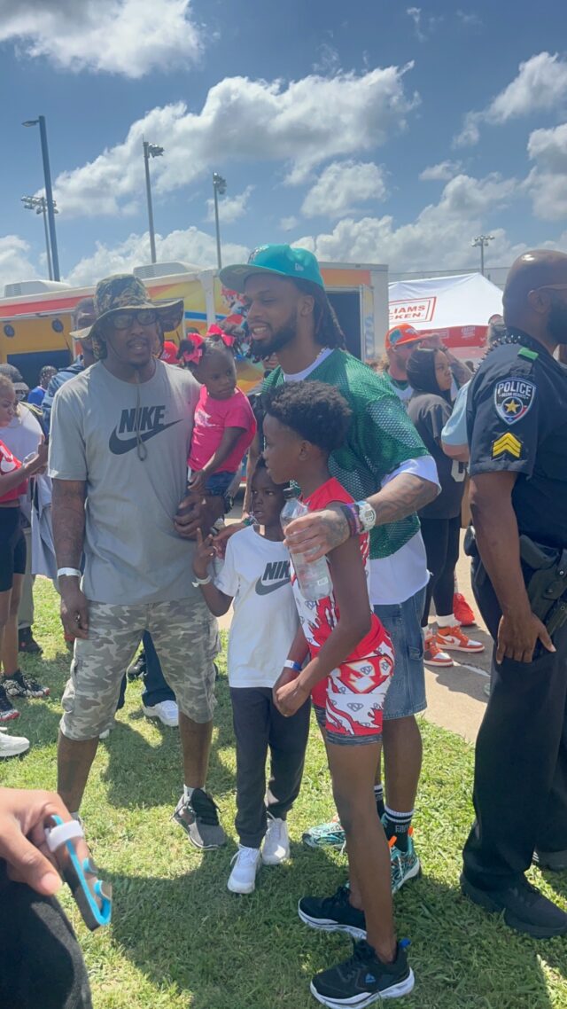 Buffalo Bills star Damar Hamlin makes a surprise appearance at the 8th Annual Von Miller Day celebration, showing support for his fellow teammate and the DeSoto community.