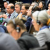 Delegates and Member States Representatives listen to the opening remarks of IAEA Director General Rafael Mariano Grossi, that IAEA was informed of the military operation launched by Israel which includes attacks on nuclear facilities in the Islamic Republic of Iran at the IAEA 1771st Board of Governors meeting held at the Agency headquarters in Vienna, Austria. 13 June 2025. Photo: Dean Calma / IAEA. Copyright ©IAEA Images.